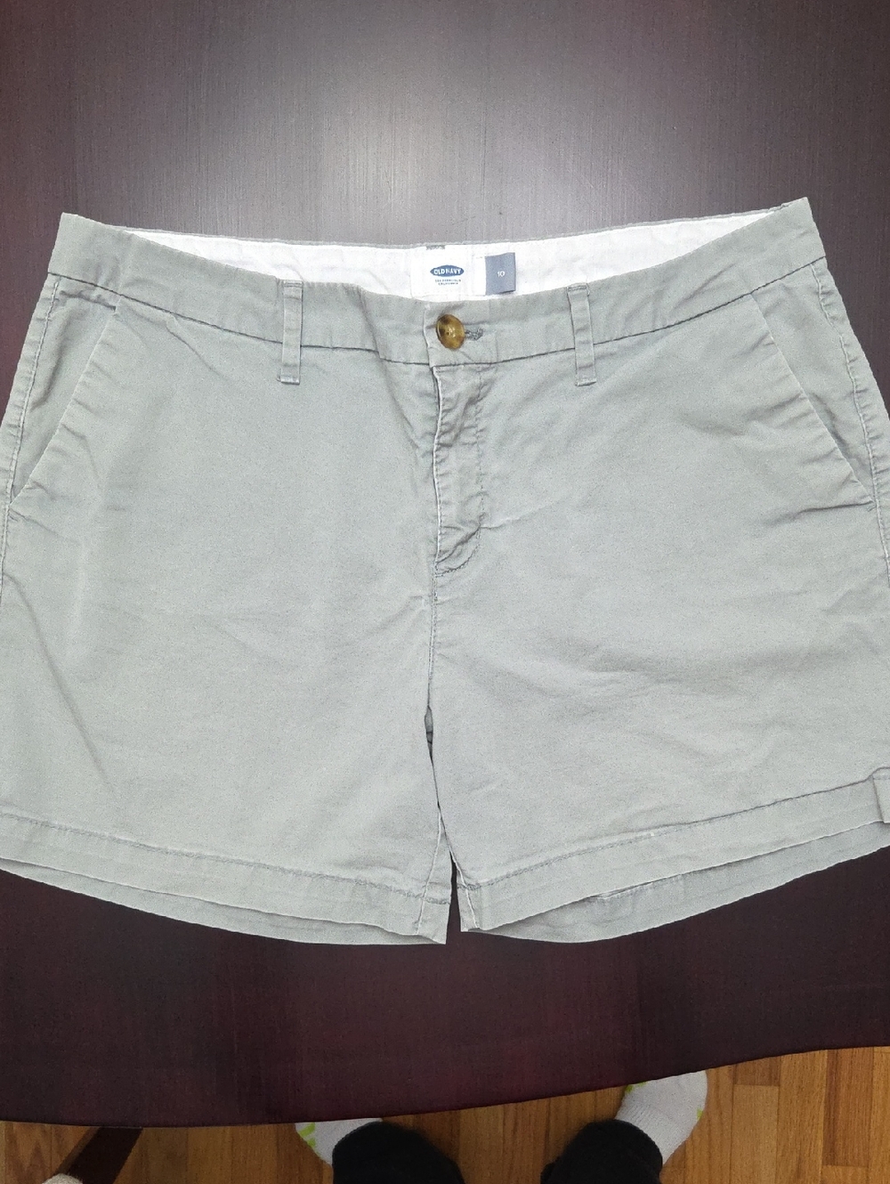 Old Navy Women's Light Green/Gray Casual Shorts